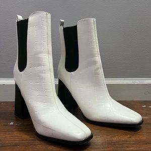 Reptile Skin Ankle Boots
